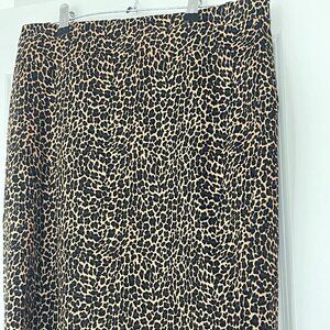 JCREW ANIMAL PRINT LEOPARD CHEETAH PENCIL SKIT: SIZE 8